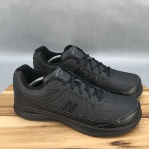 New Balance 577 Walking Shoes Mens 12.5 D Black Leather Lace Up Low Top